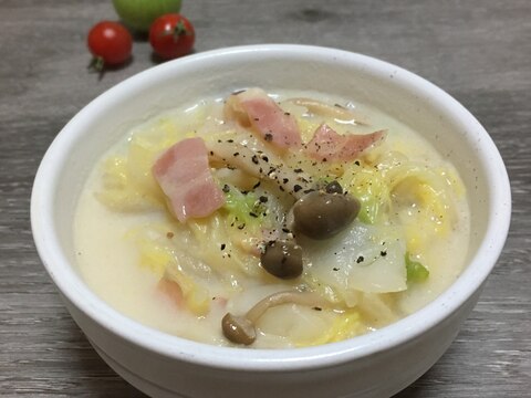 白菜としめじのクリーム煮♪